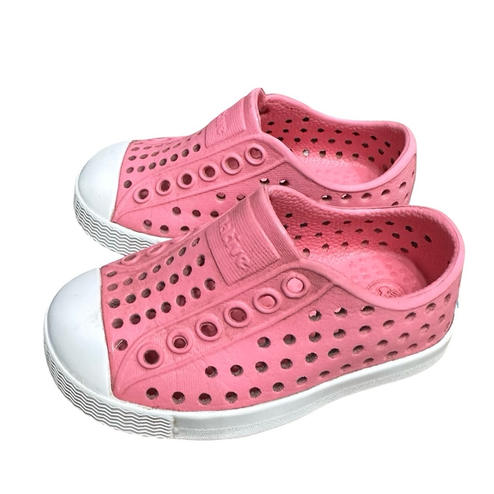 Native Shoes Pink Slip-On Perforated Kids Sneakers